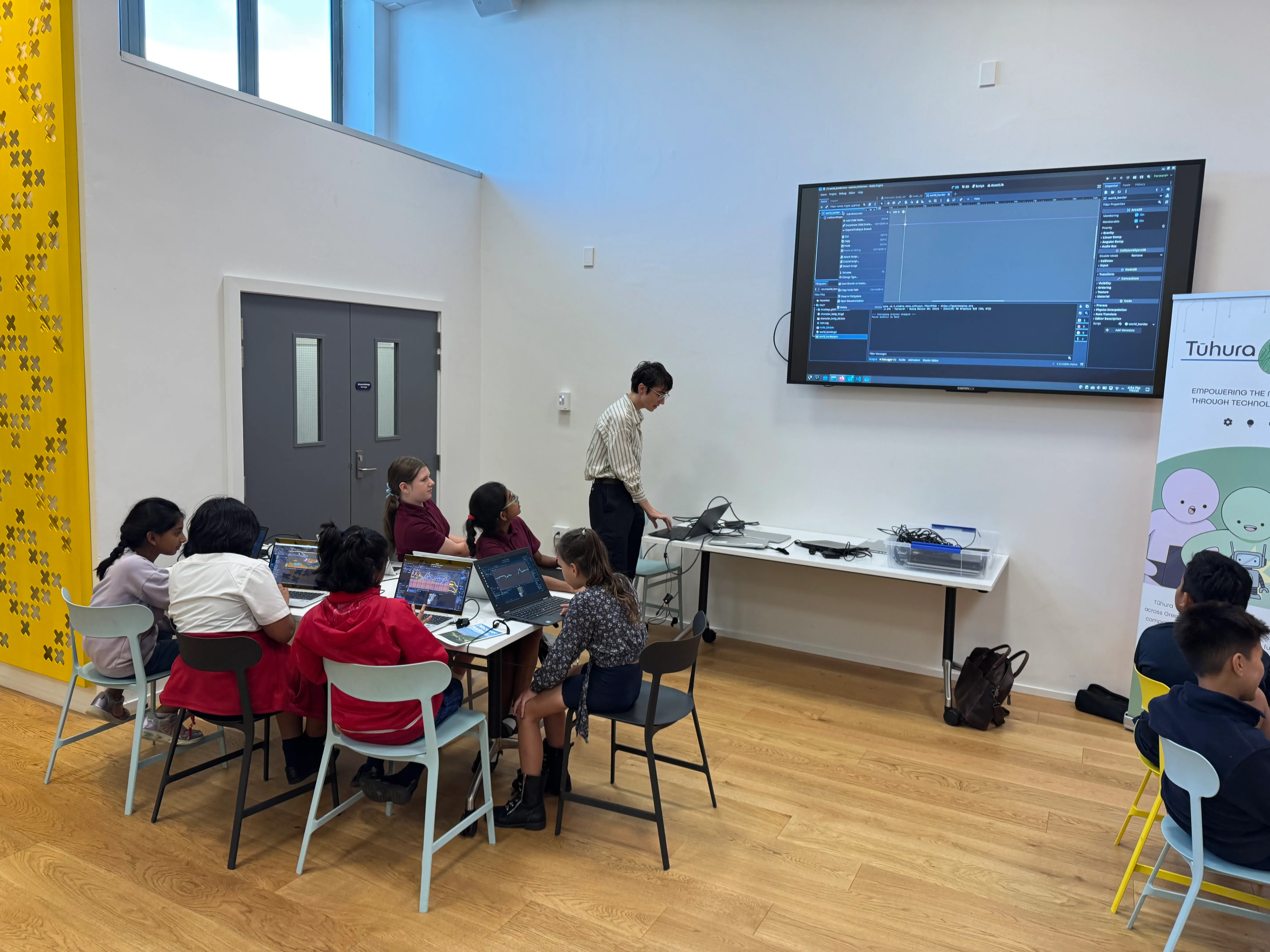 A tutor delivering content during after-school session